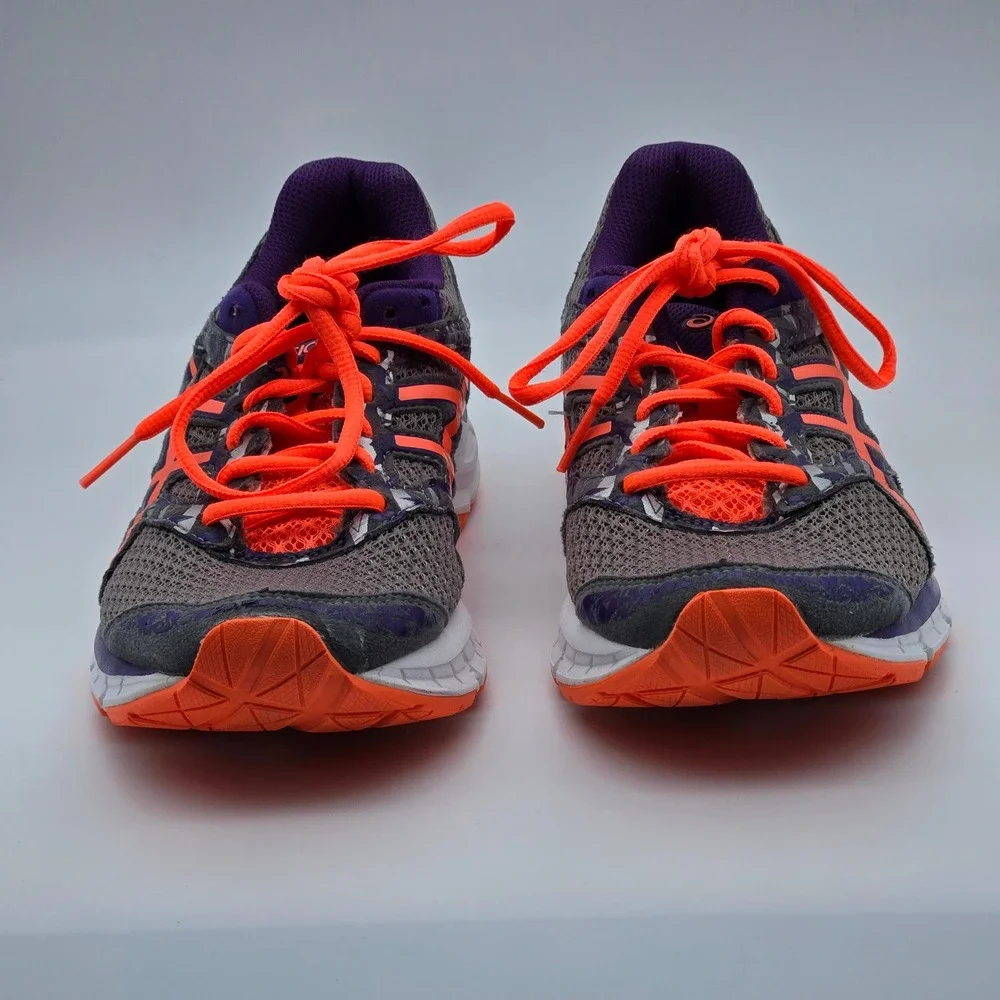 Asics Gel-Excite 4 Running Shoes Womens Size‎ 9 Gray Purple Orange T6E8N